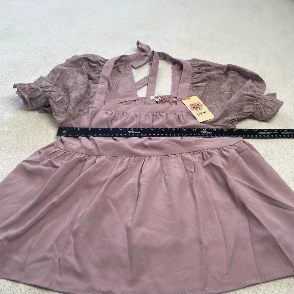Entro Lavender Textured Sleeve Blouse  Size Medium ~ Spring‎ or Summertime